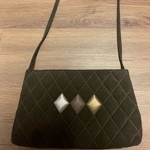 Reva Ultra Suede Brown Purse Vintage 70s